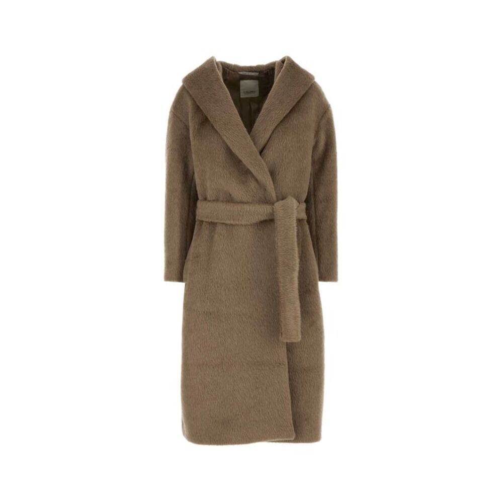 S Maxmara Women Cappuccino Alpaca Blend Eliana Coat